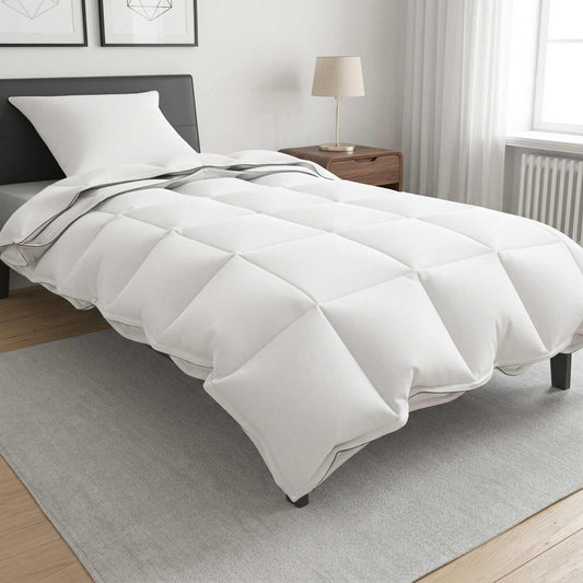 Set di Piumoni Bianco 155 x 200 cm Cotone, Bambù, Poliestere