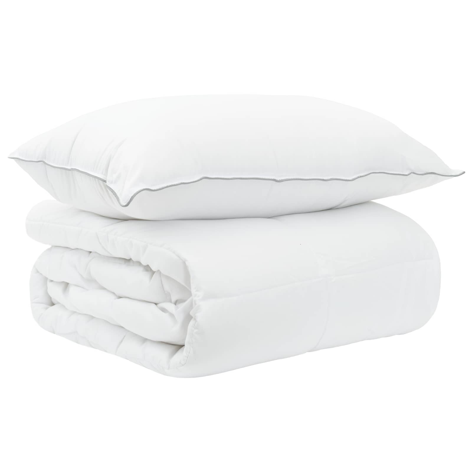 Set di Piumoni 2 pz 155 x 200 cm Inverno Bambù Bianco | homemem39