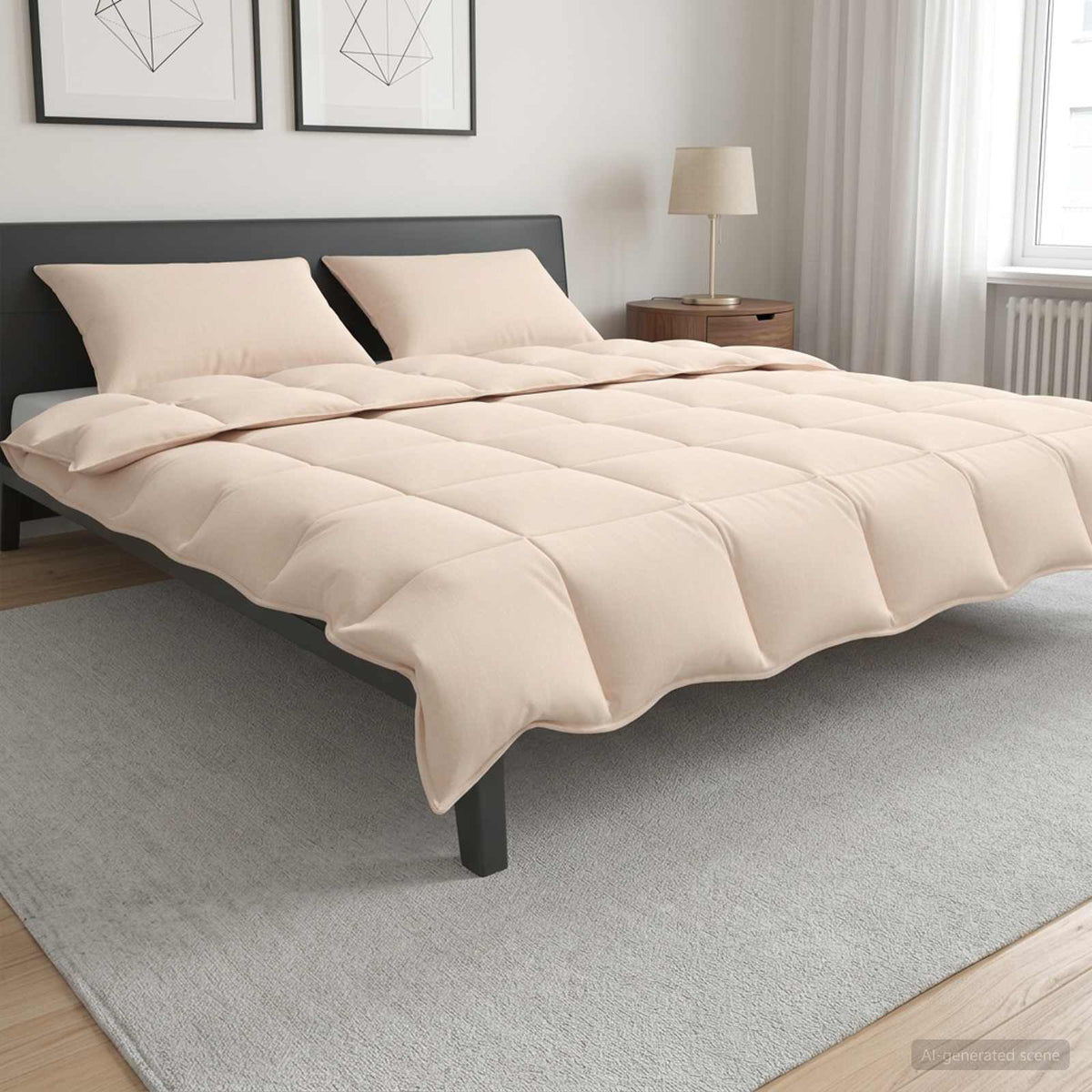 Set di Piumoni 2 pz 260 x 240 cm Tutte le stagioni Beige