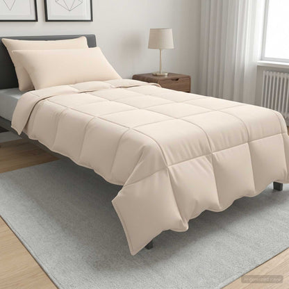 Set di Piumoni 2 pz 140 x 220 cm Tutte le stagioni Beige