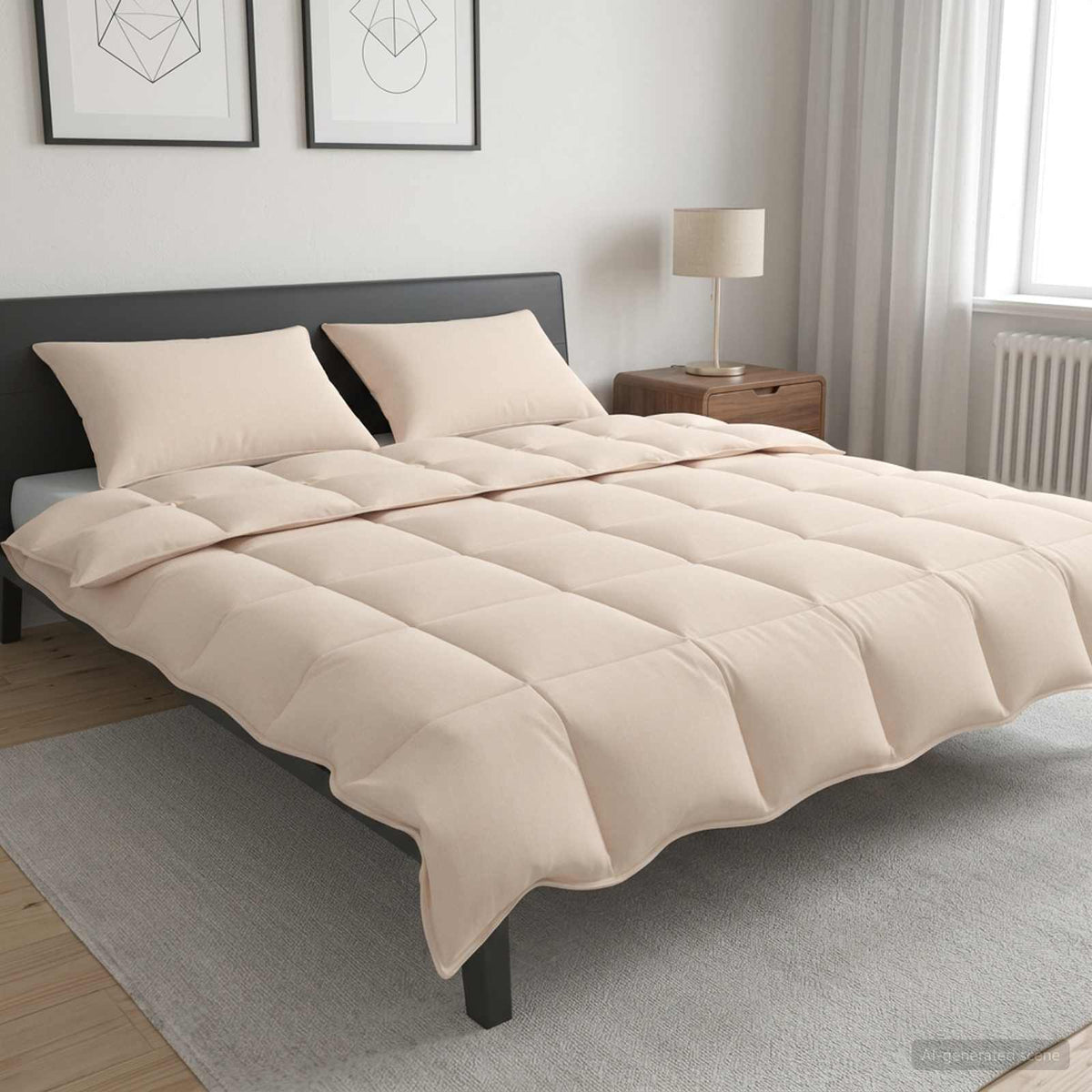 Set di Piumoni 2 pz 200 x 220 cm 250 gsm Kapok Naturale Beige