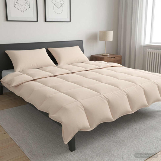Set di Piumoni 2 pz 200 x 220 cm 250 gsm Kapok Naturale Beige