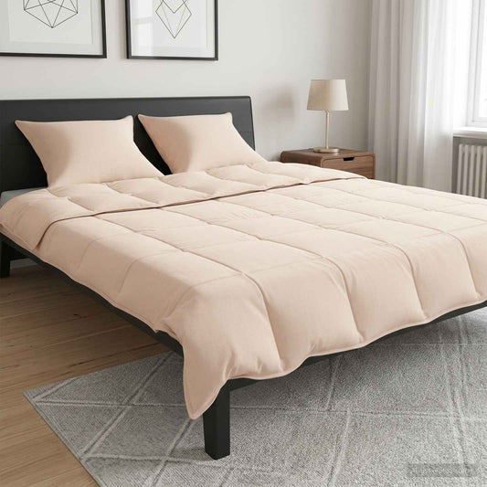 Set di Piumoni 2 pz 240 x 220 cm 250 gsm Kapok Naturale Beige