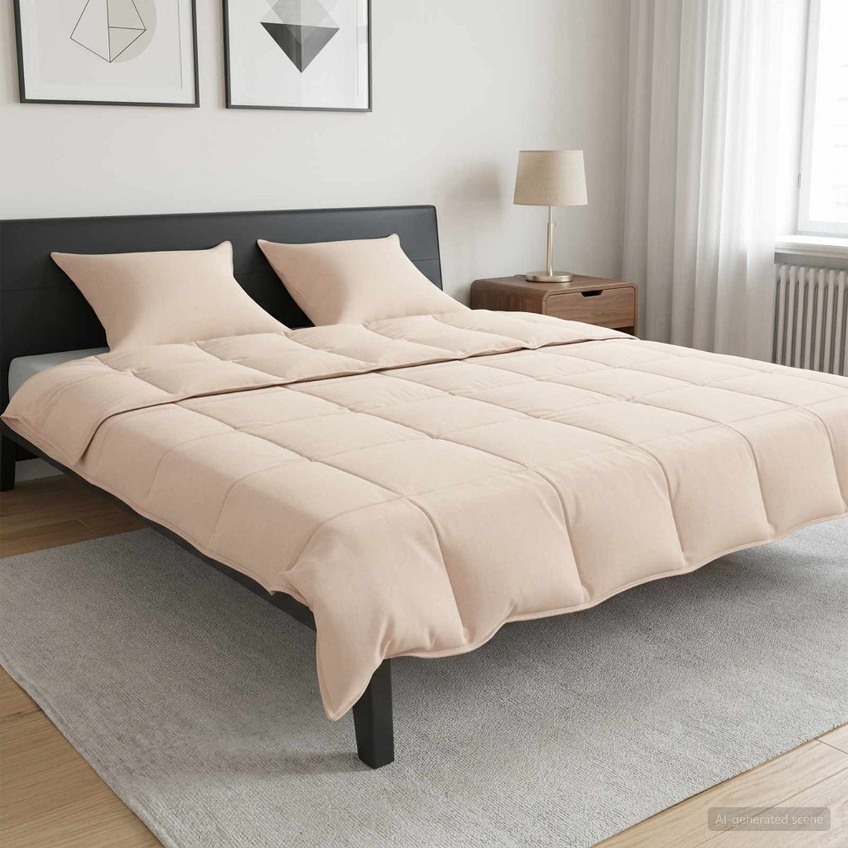 Set di Piumoni 2 pz 200 x 220 cm Tutte le stagioni Beige