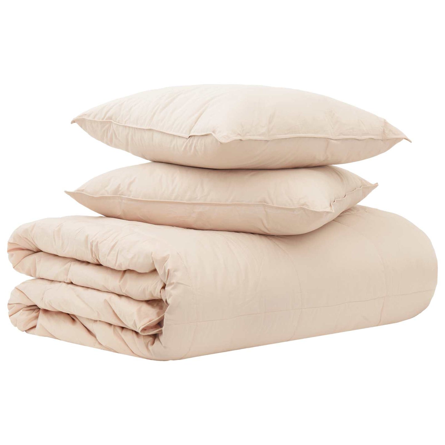 Set di Piumoni 2 pz 200 x 200 cm Tutte le stagioni Beige | homemem39