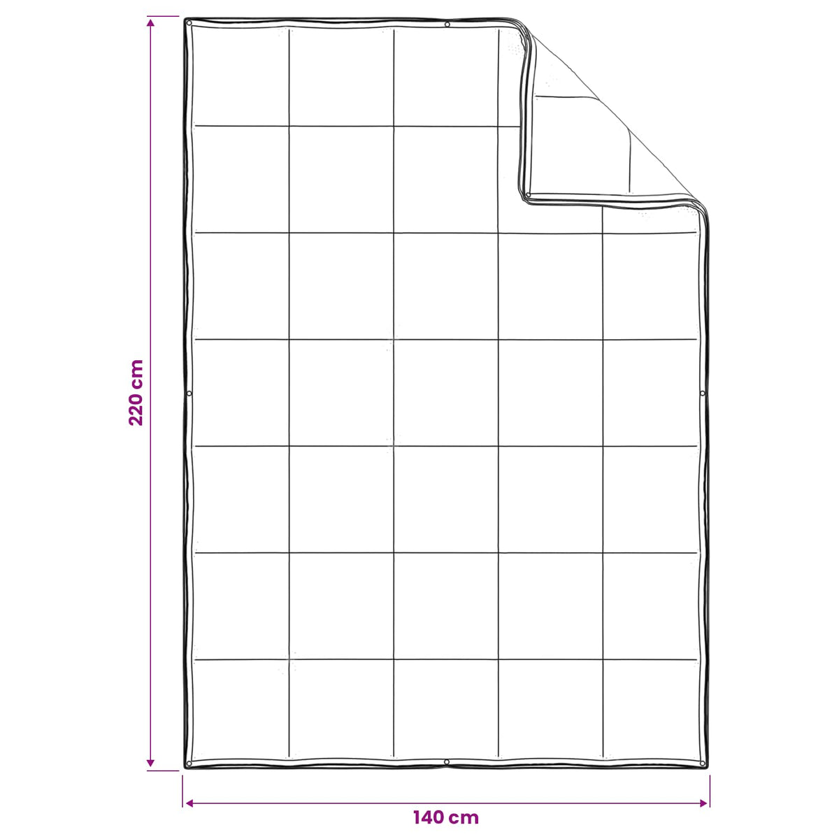 Set di Piumoni 2 pz 140 x 220 cm Kapok e Poliestere Beige