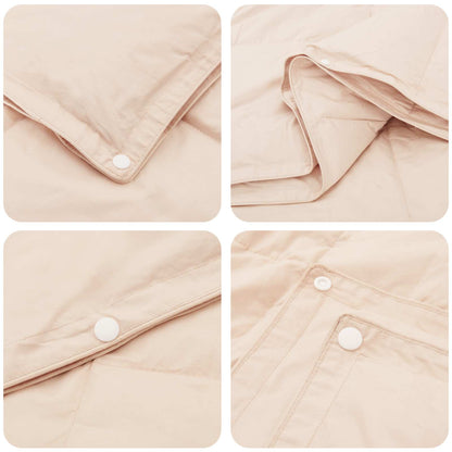 Set di Piumoni 2 pz 155 x 220 cm Kapok e Poliestere Beige | homemem39