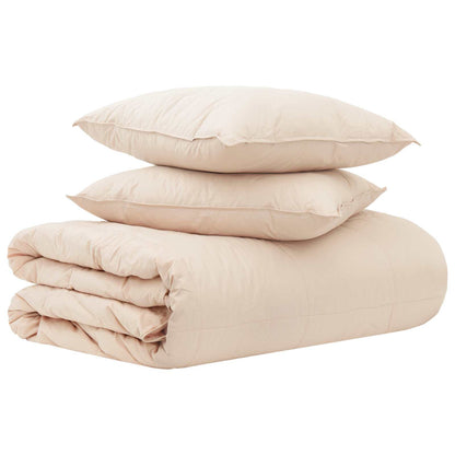 Set di Piumoni 2 pz 240 x 220 cm Kapok e Poliestere Beige | homemem39