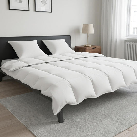 Set di piumoni 200 x 200 cm No Cotone, Bambù, Poliestere Bianco