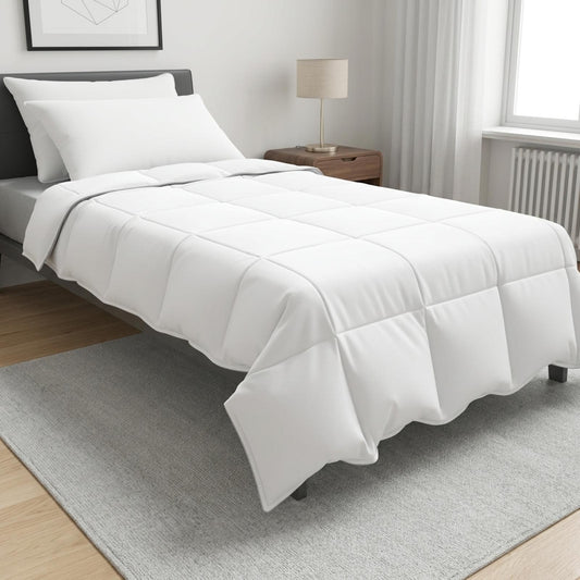 Set di piumoni 135 x 220 cm No Cotone, Bambù, Poliestere Bianco