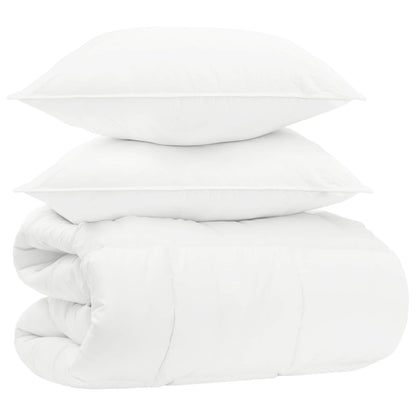 Set copripiumino invernale 3 pz Bianco Fibra di bambù