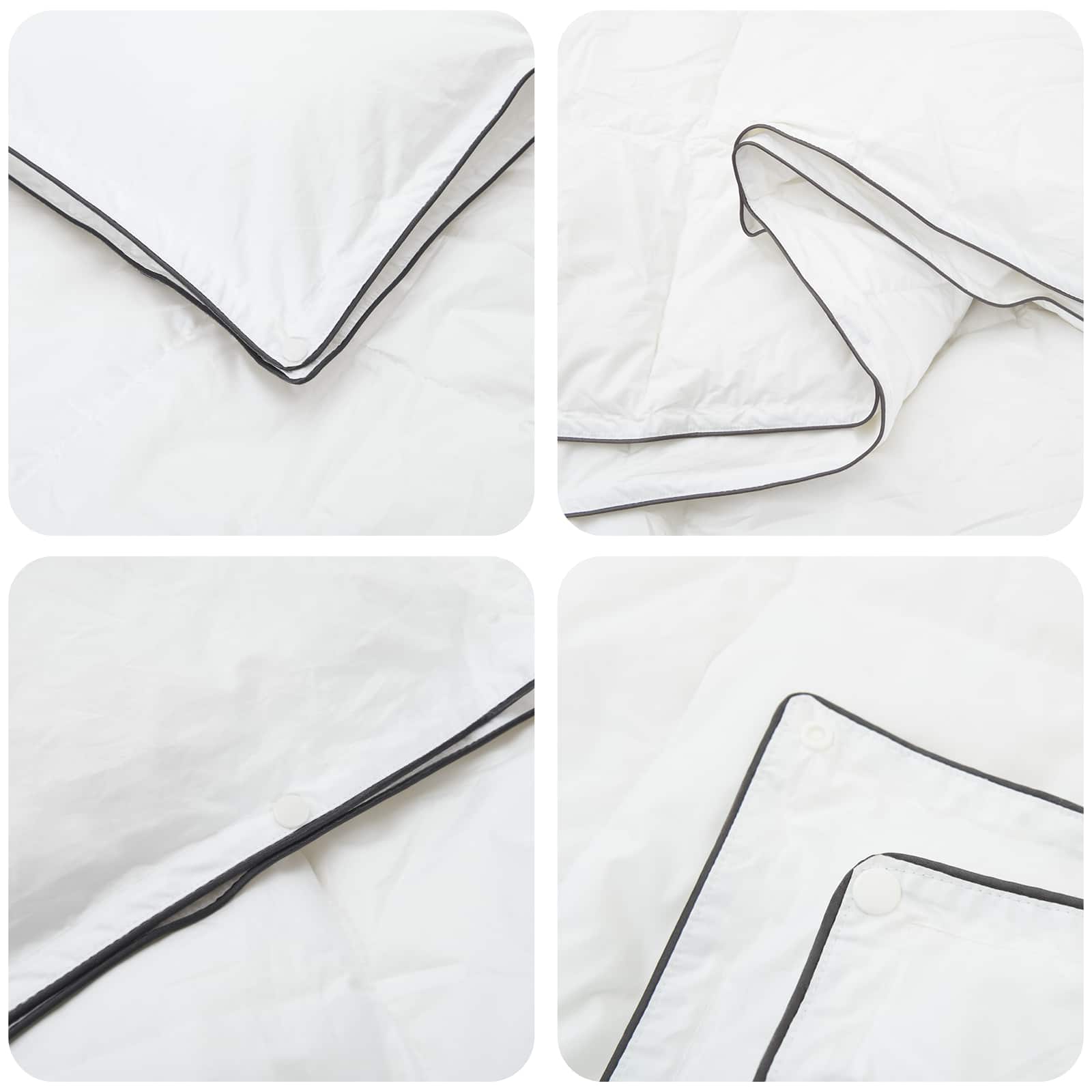 Set di Piumoni 3 pz Bianco Bambù | homemem39