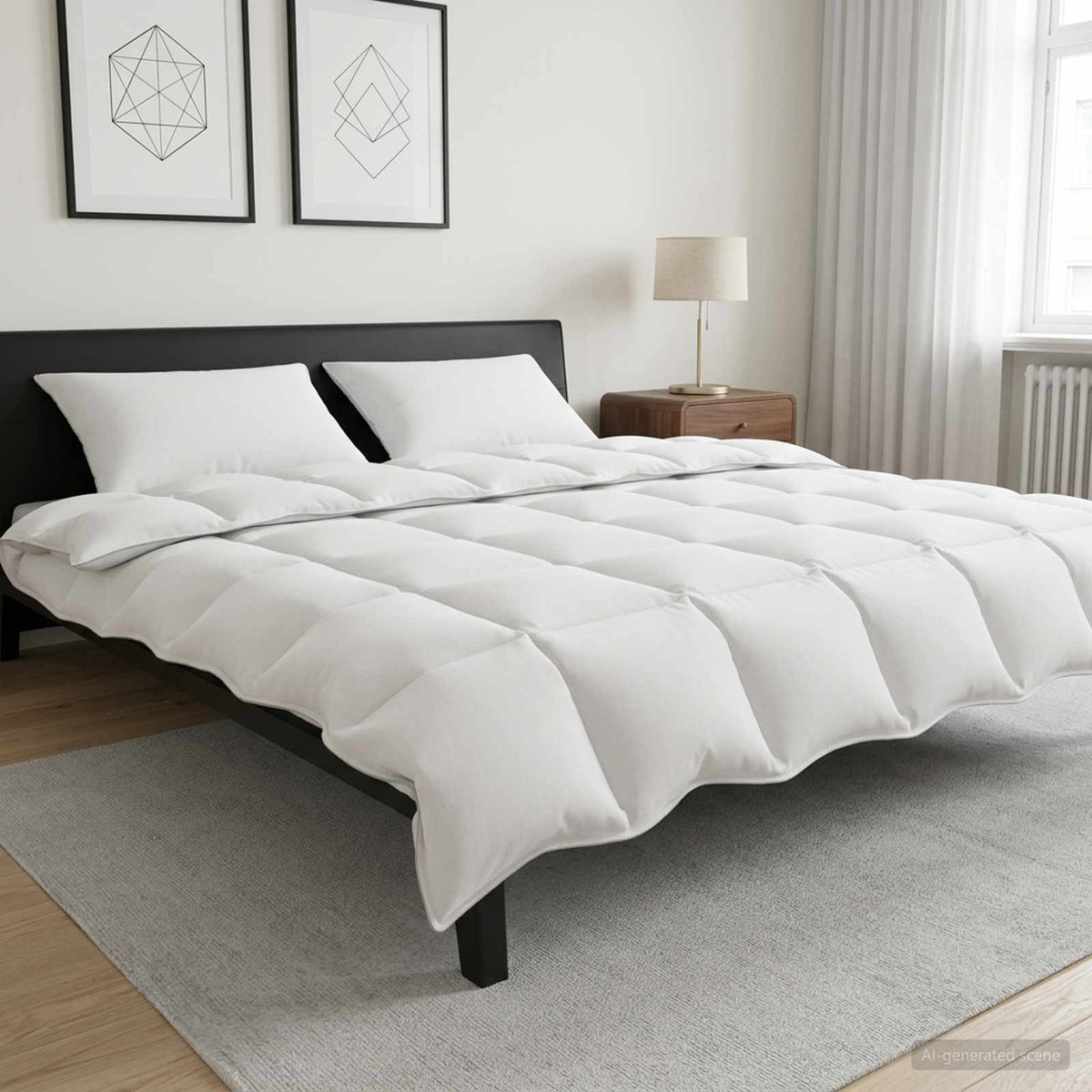 Set di Piumoni Bianco 200 x 200 cm Poliestere, Bamboo