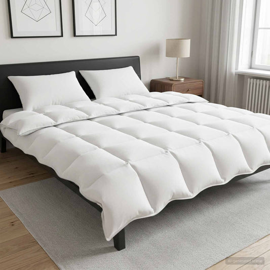 Set Duvet e Cuscino da Letto 3 pz 240 x 220 cm Inverno Bianco