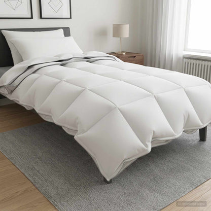 Set di Piumoni 3 pz 155 x 220 cm Tutte le stagioni Bambù Bianco