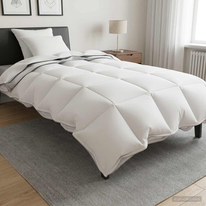 Set di Piumoni 3 pz 140 x 220 cm Tutte le stagioni Bambù Bianco