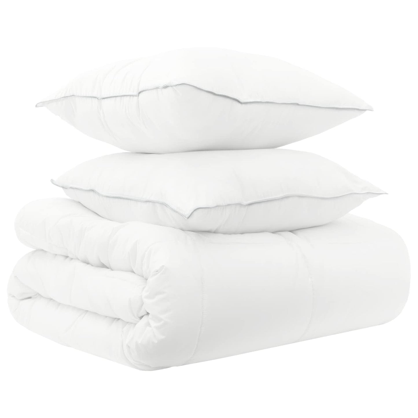 Set di Piumoni 3 pz 140 x 220 cm Tutte le stagioni Bambù Bianco | homemem39