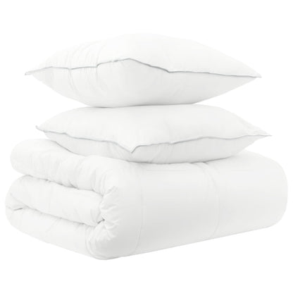 Set di Piumoni 3 pz 155 x 220 cm Tutte le stagioni Bambù Bianco | homemem39