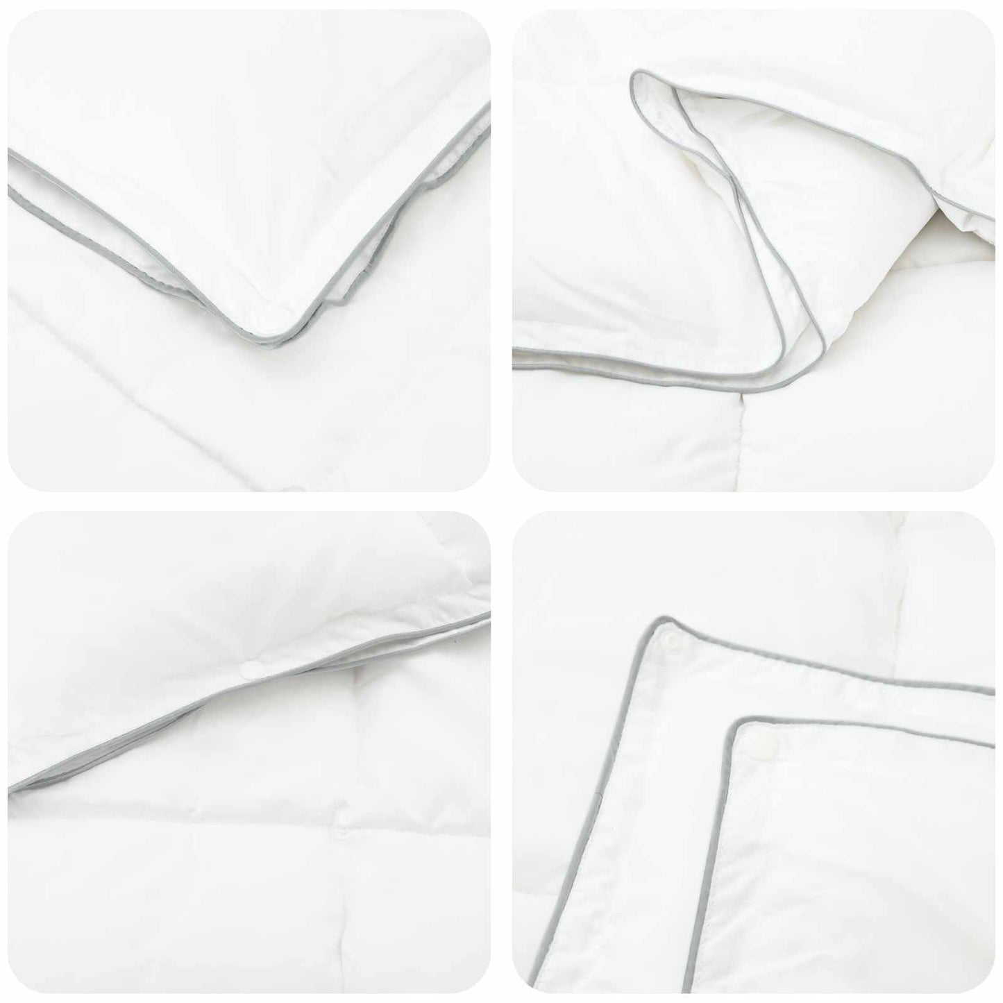 Set di Piumoni 3 pz 155 x 220 cm Tutte le stagioni Bambù Bianco | homemem39