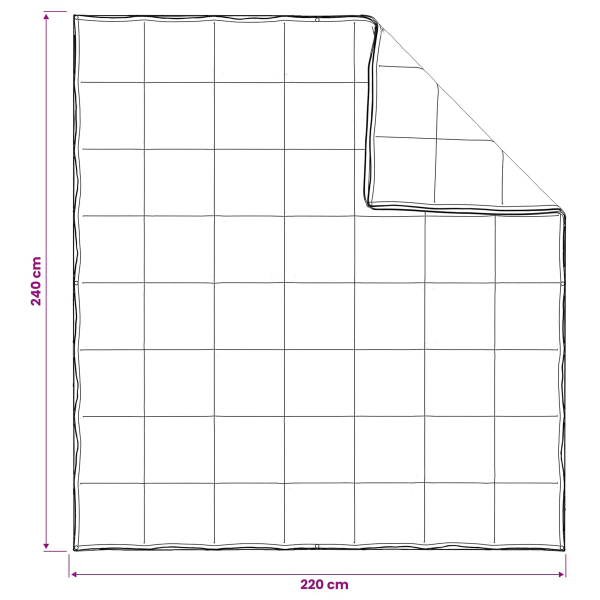 Set di Piumoni 3 pz 240 x 220 cm Tutte le stagioni Bambù Bianco