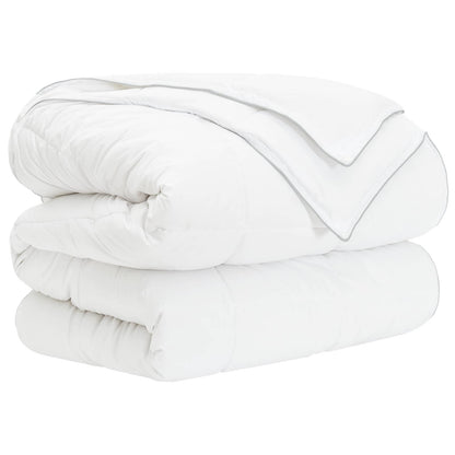 Set di Piumoni 3 pz 240 x 220 cm Tutte le stagioni Bambù Bianco | homemem39