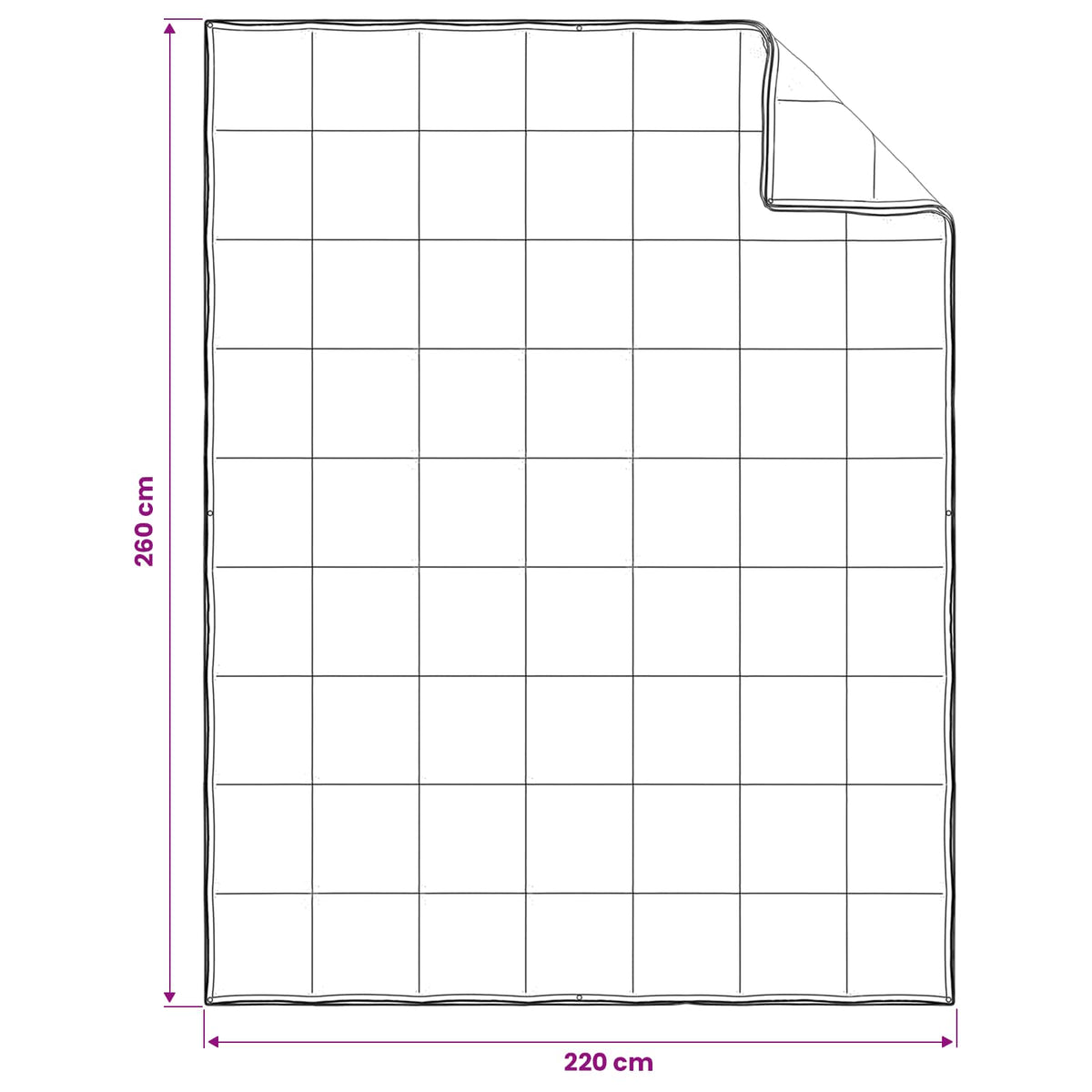 Set di Piumoni 3 pz 260 x 220 cm Tutte le stagioni Bambù Bianco