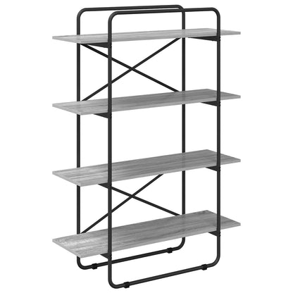 Libreria 4 livelli 100 x 35 x 140 cm PB Sonoma grigio | homemem39
