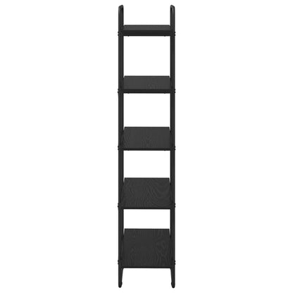 Libreria 5 livelli 60 x 35 x 175,5 cm PB Rovere Nero | homemem39