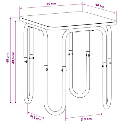 Tavolino da salotto Legno antico 40 x 40 x 45 cm | homemem39