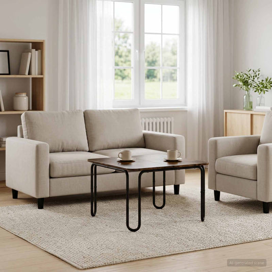 Tavolino da salotto Rovere Fumo 100 x 100 x 45 cm