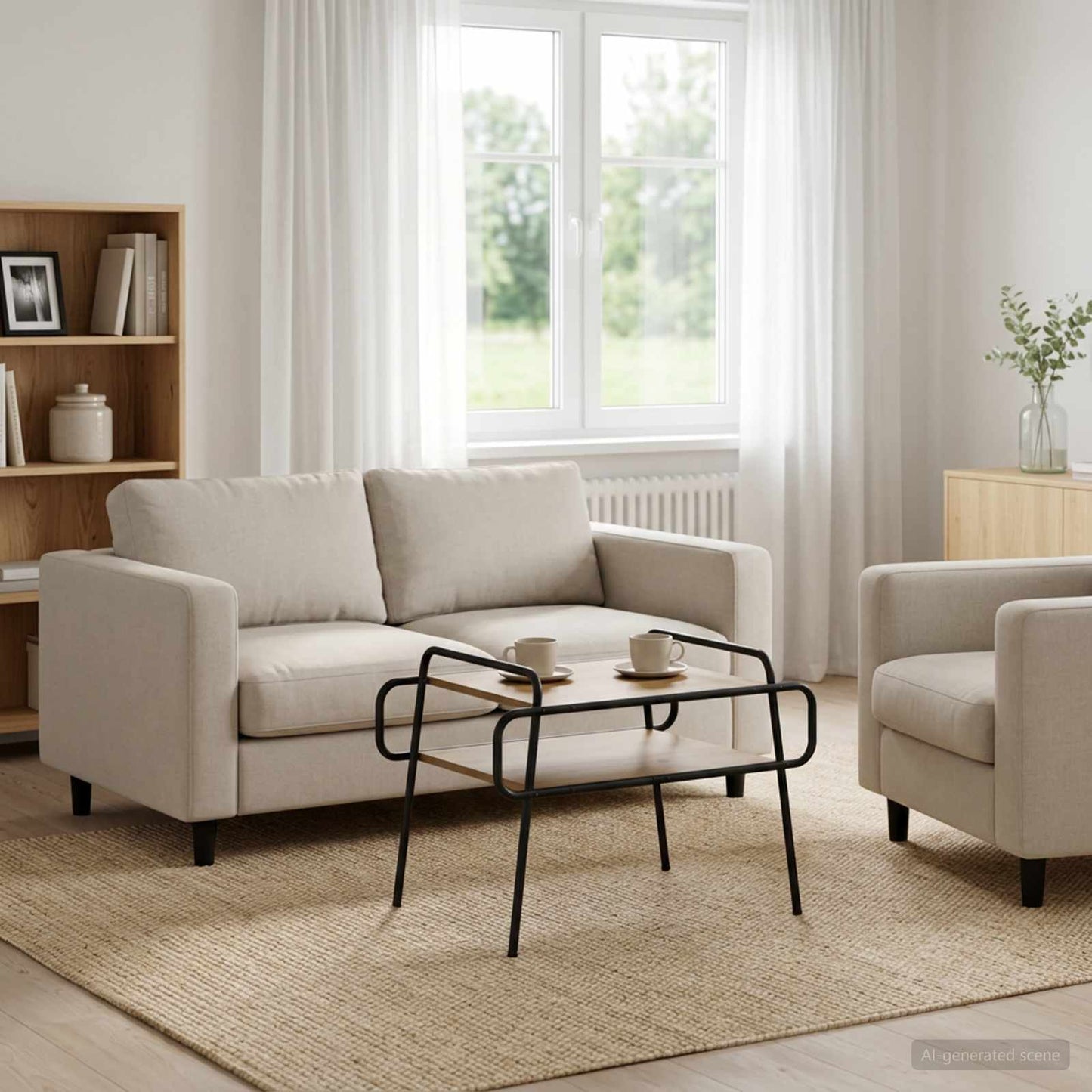 Tavolino da salotto Rovere Artigianale 70 x 50 x 51 cm | homemem39