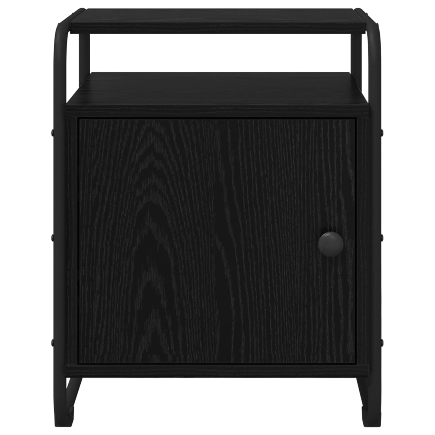Armadio da Notte Rovere Nero Legno ingegnerizzato | homemem39