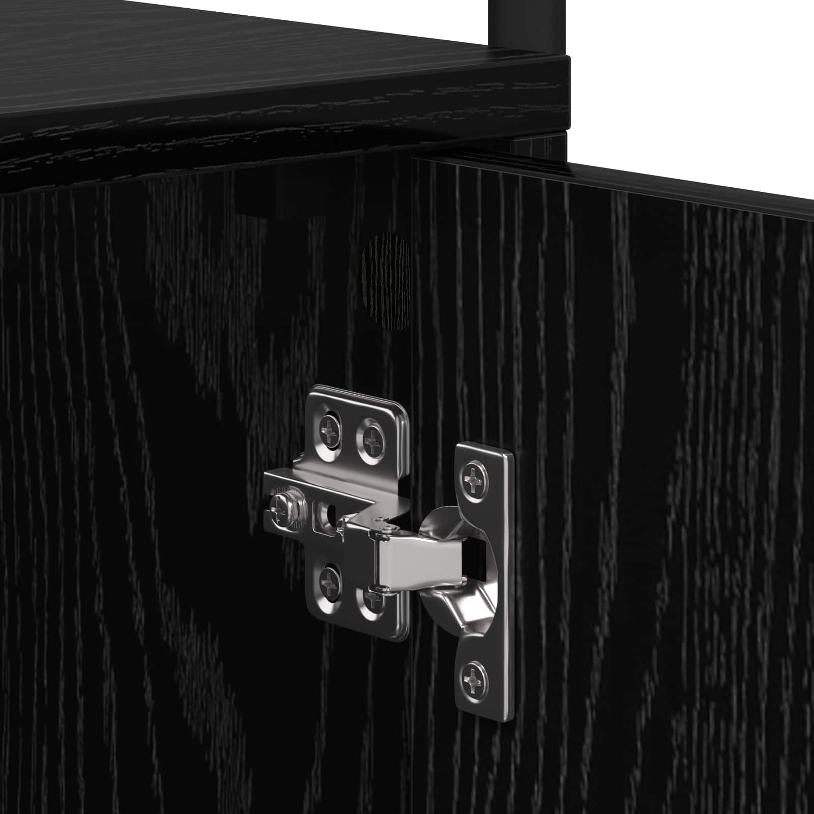 Armadio da Notte 2 pz Rovere Nero Legno ingegnerizzato | homemem39