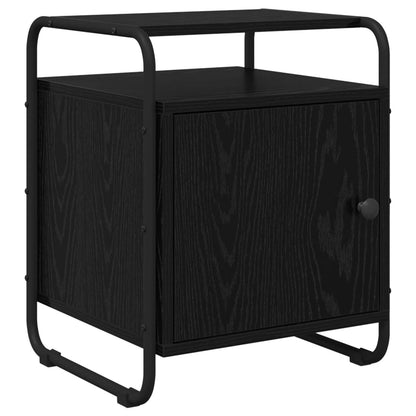 Armadio da Notte 2 pz Rovere Nero Legno ingegnerizzato | homemem39