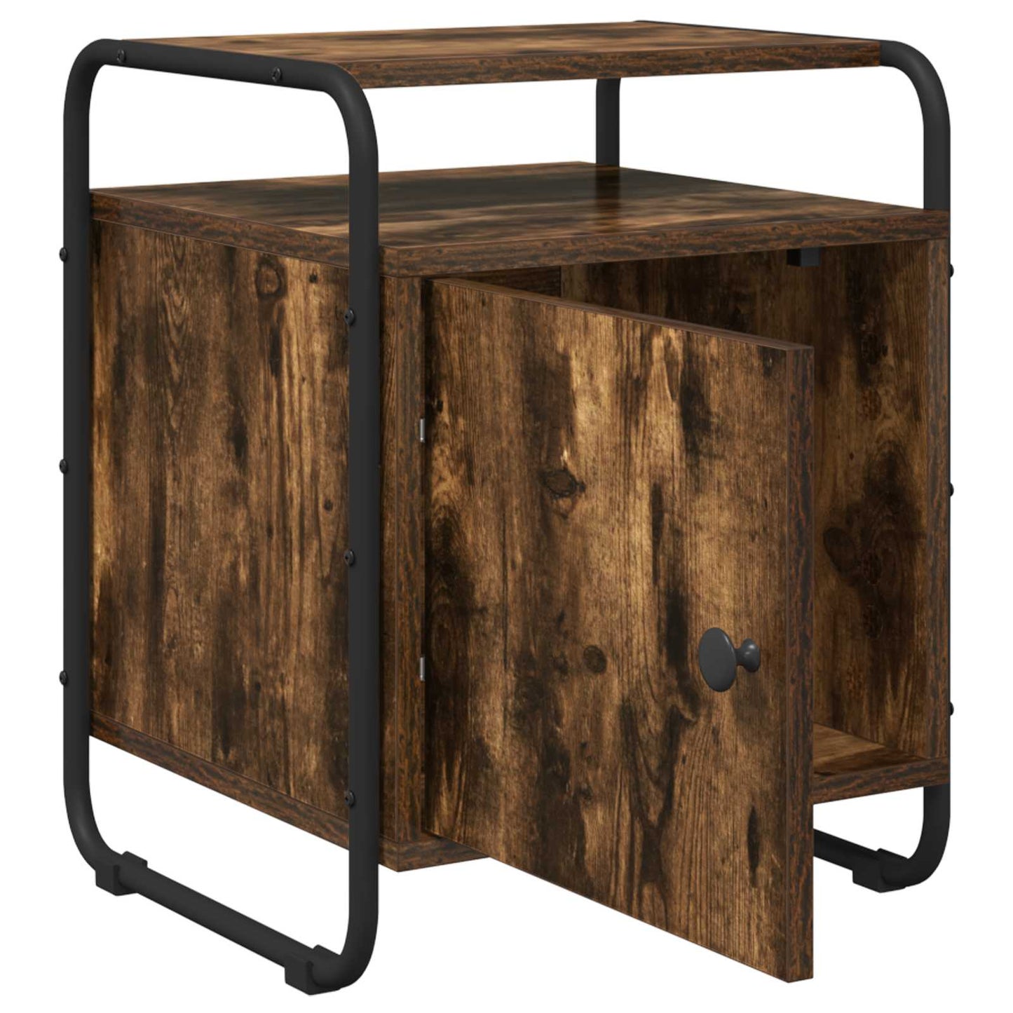 Armadio da Notte Rovere Fumo Legno ingegnerizzato