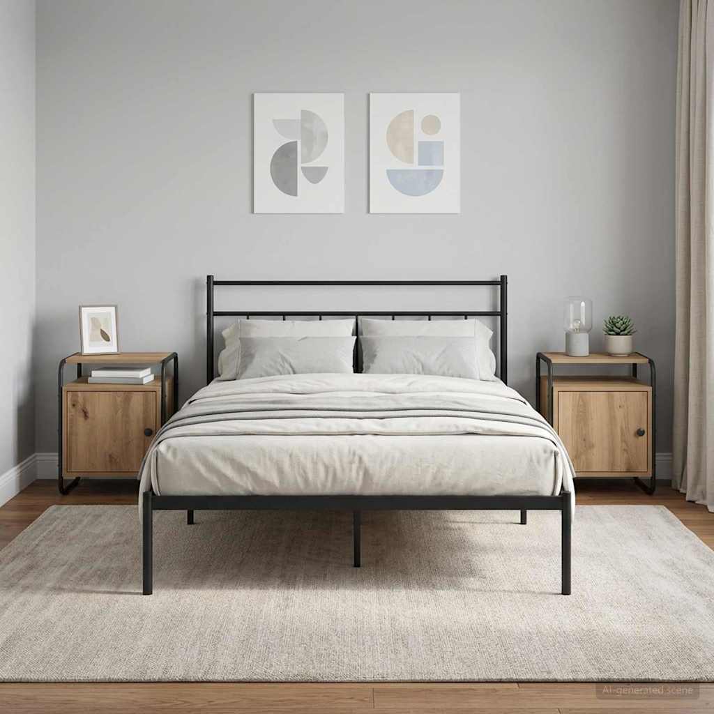 Armadio da Notte 2 pz Rovere Artigianale Legno ingegnerizzato | homemem39