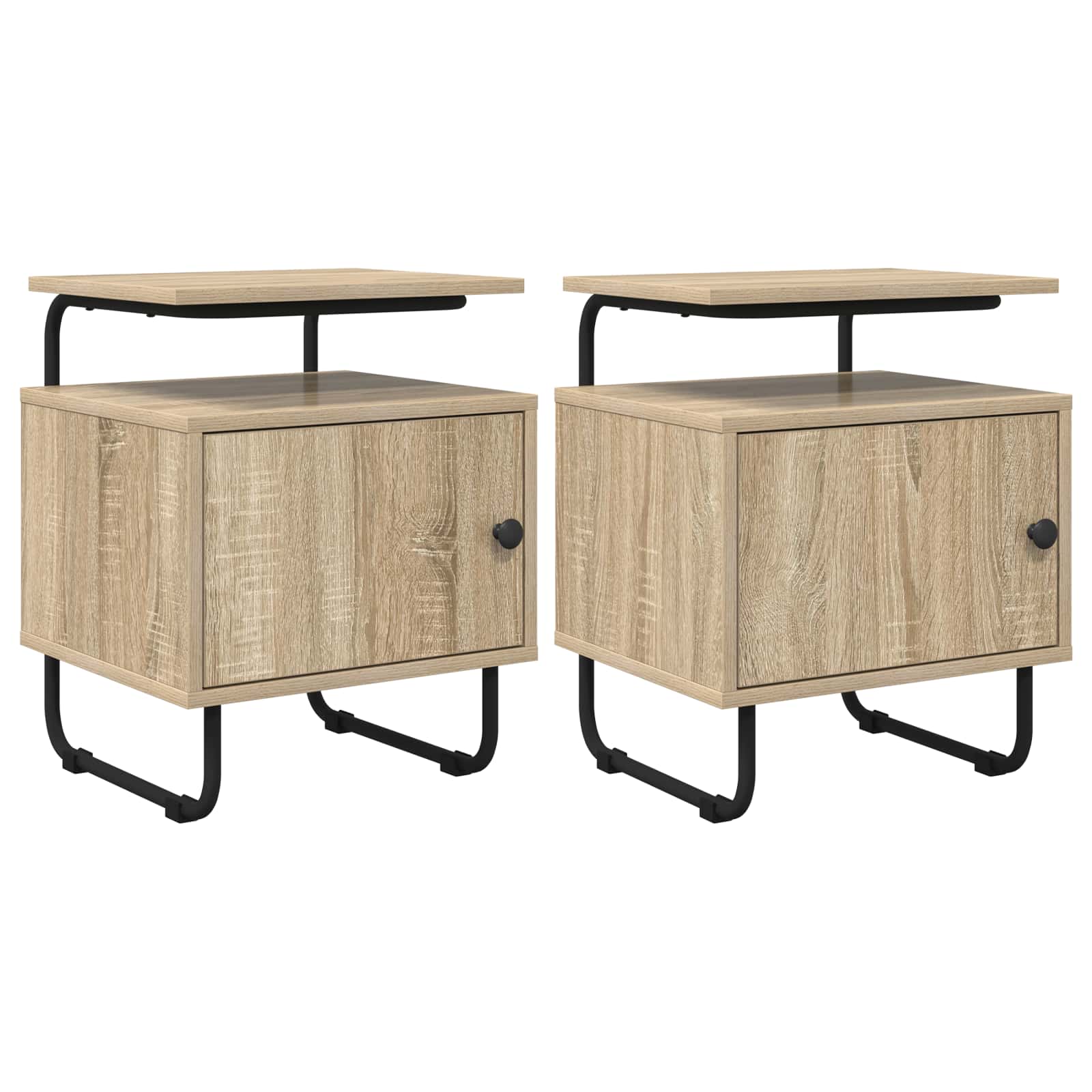 Armadio da Notte 2 pz Rovere Sonoma Legno ingegnerizzato | homemem39