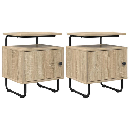Armadio da Notte 2 pz Rovere Sonoma Legno ingegnerizzato | homemem39