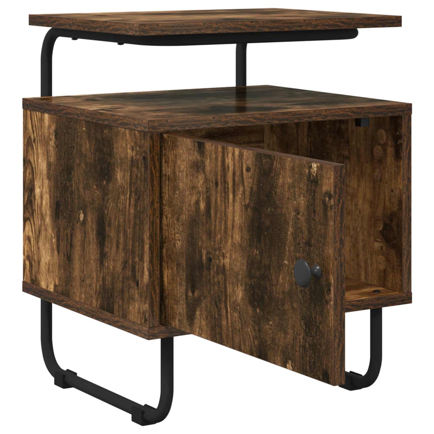 Armadio da Notte 2 pz Rovere Fumo Legno ingegnerizzato | homemem39
