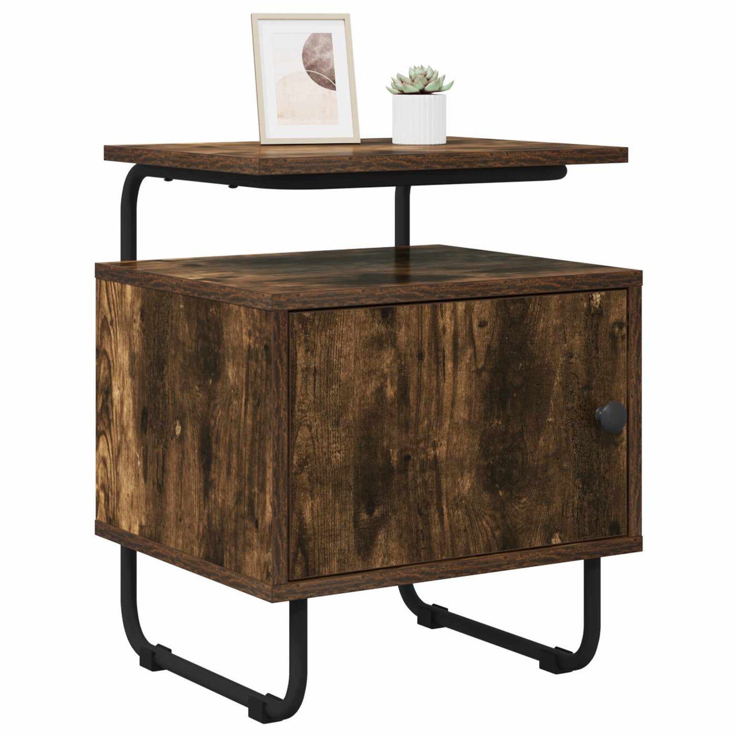 Armadio da Notte 2 pz Rovere Fumo Legno ingegnerizzato | homemem39
