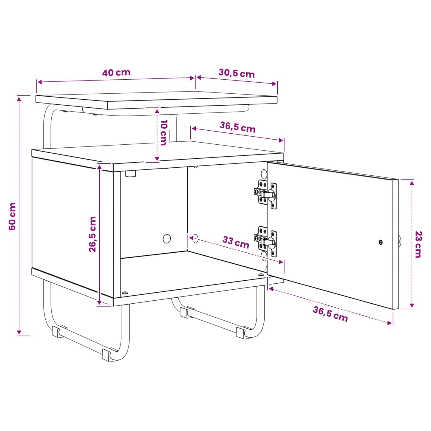 Armadio da Notte 2 pz Rovere Fumo Legno ingegnerizzato | homemem39