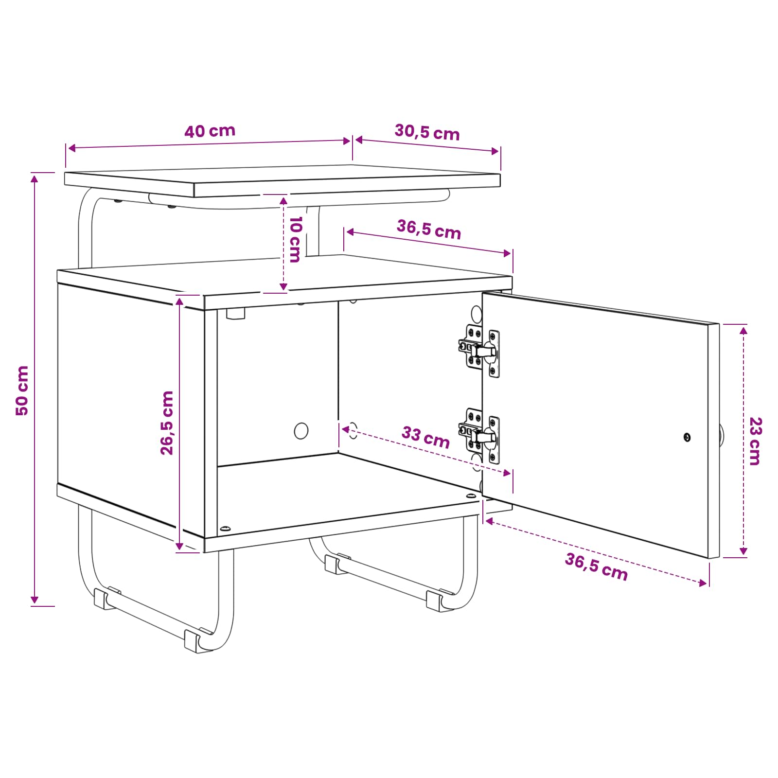 Armadio da Notte 2 pz Rovere Fumo Legno ingegnerizzato | homemem39