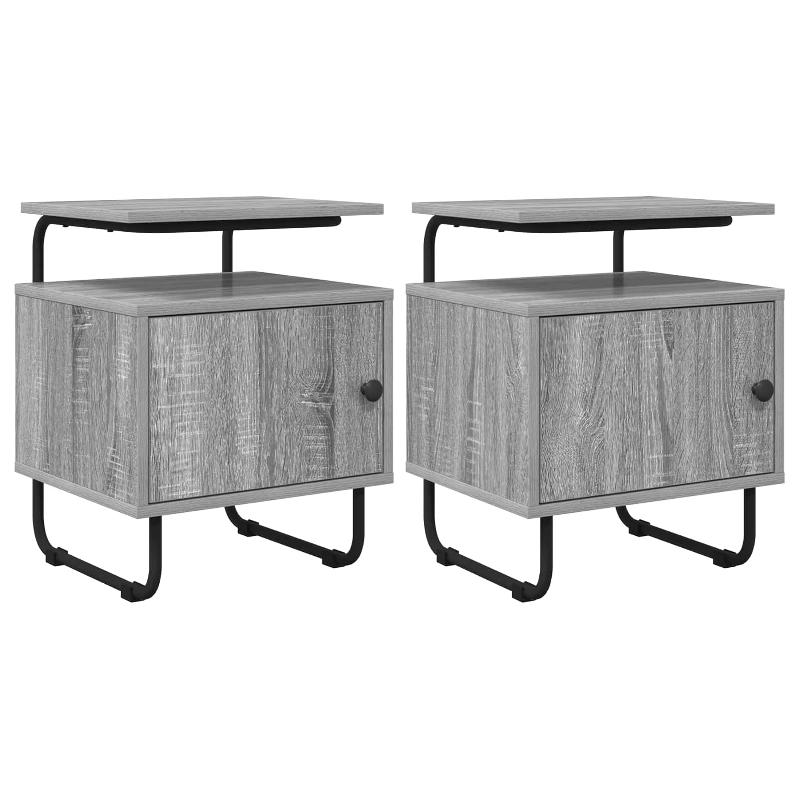 Armadio da Notte 2 pz Sonoma grigio Legno ingegnerizzato | homemem39