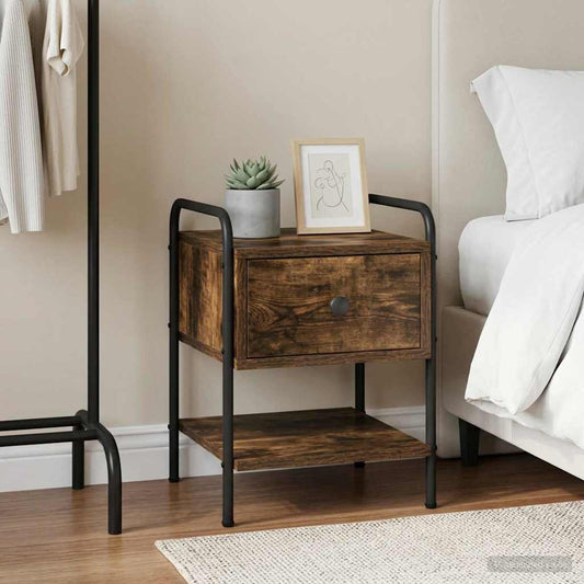 Armadio da Notte Rovere Fumo 35 x 36,5 x 47 cm | homemem39