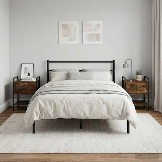Armadio da Notte 2 pz Rovere Fumo 35 x 36,5 x 47 cm | homemem39