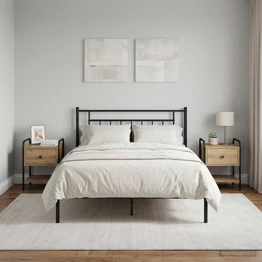 Armadio da Notte 2 pz Rovere Artigianale 35 x 36,5 x 47 cm | homemem39