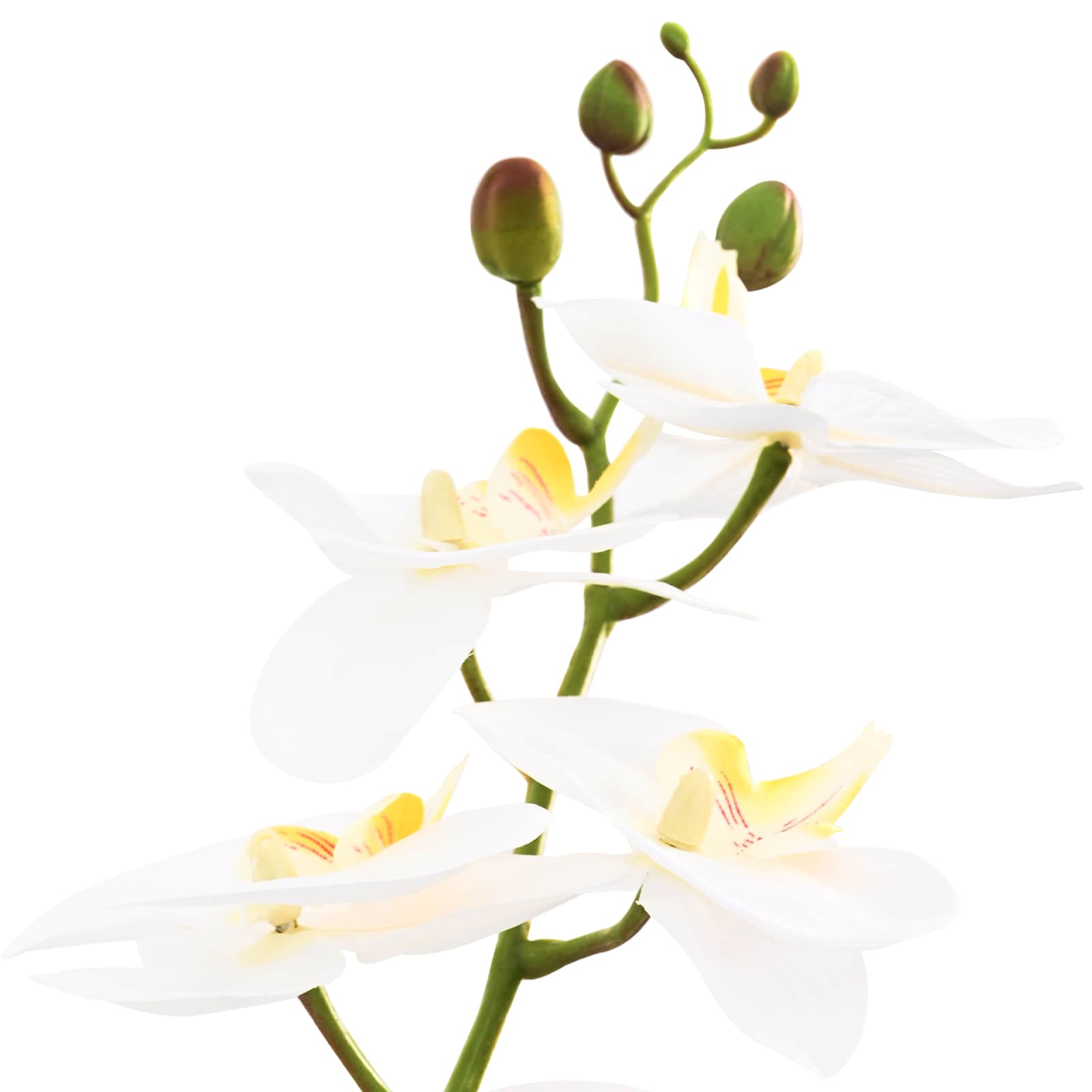 Pianta di Orchidea Artificiale con Vaso Bianco 45 x 15 x 65 cm | homemem39