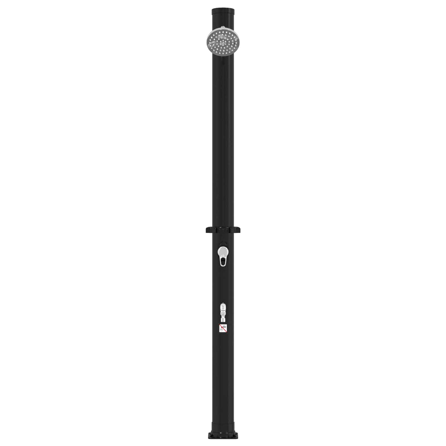 Doccia solare con testa doccia e rubinetto 20 l Nero | homemem39