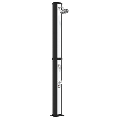 Doccia solare con testa doccia e rubinetto 40 l Nero e Argento | homemem39
