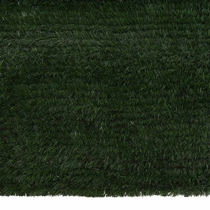 Recinzione Artificiale Verde Scuro 1 x 4 m PVC e Acciaio
